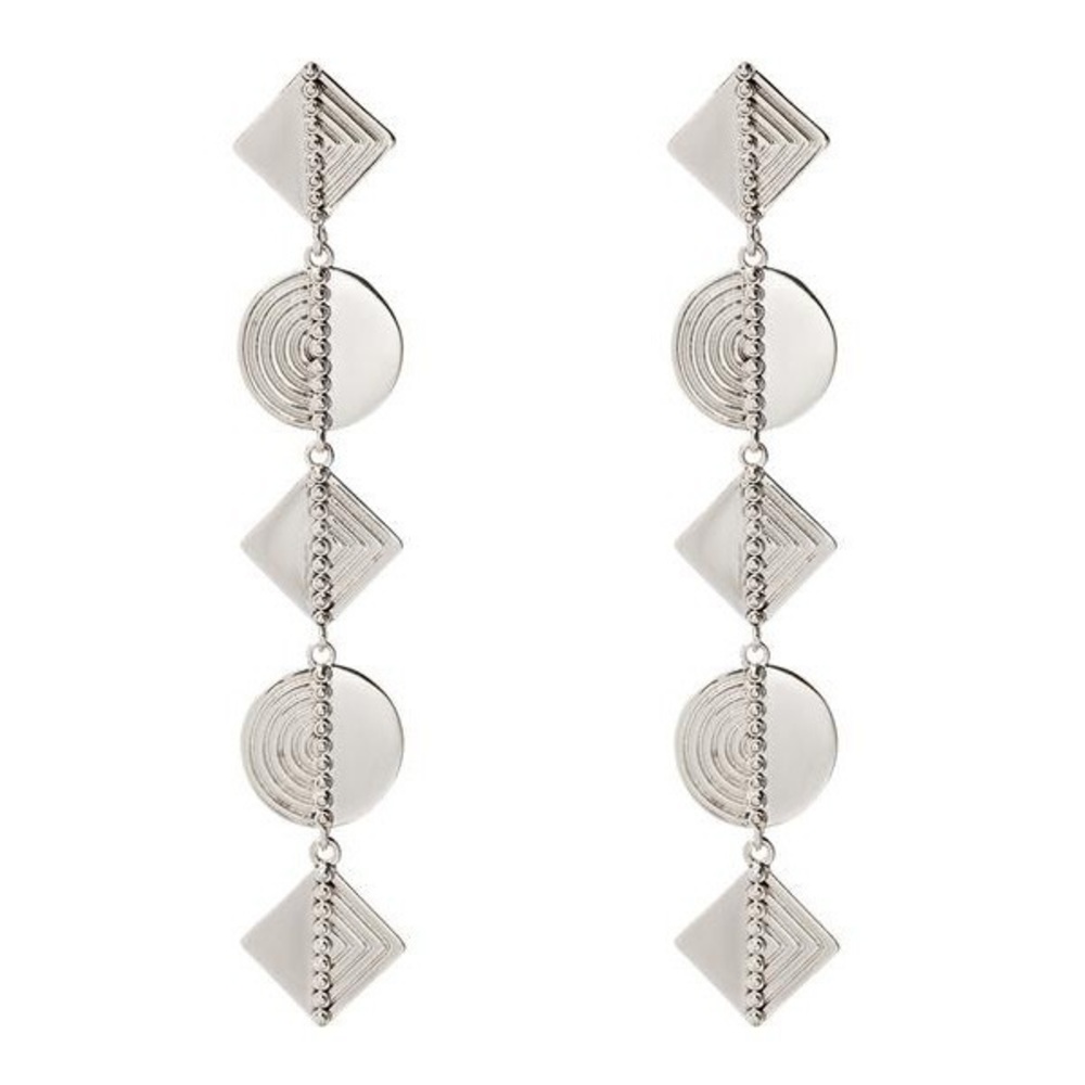 LUV AJ SILVER EARRINGS CULT GAIA 8 OTHER REASONS FREE PEOPLE ANTHROPOLOGIE BOHO - Picture 3 of 12
